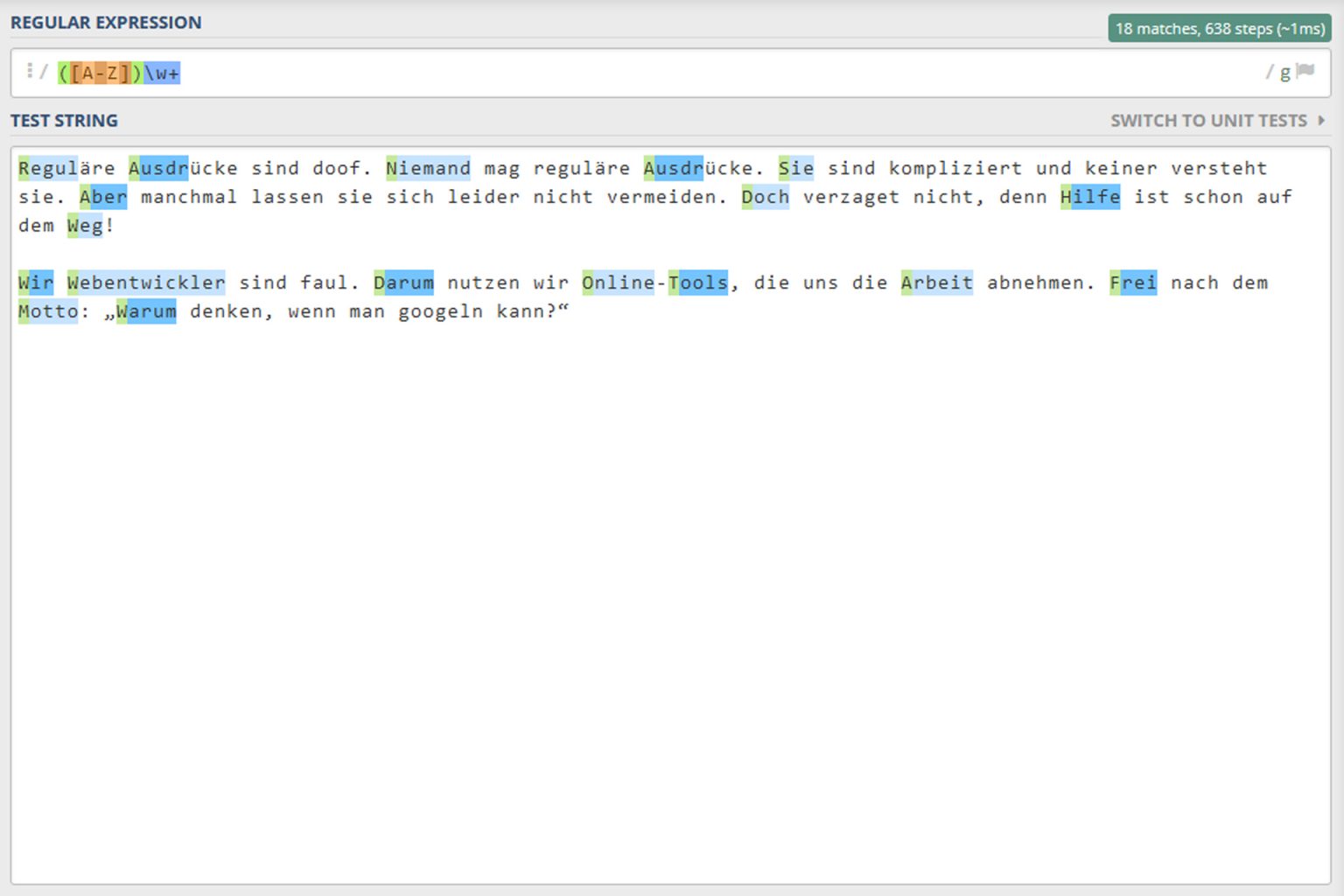 RegEx from Hell - Eine kleine Hilfe für reguläre Ausdrücke